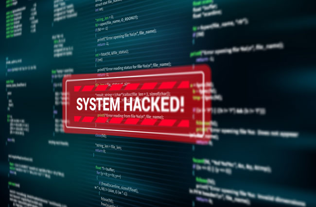 Symbolbild einer Warnung eines Hacker-Angriffs