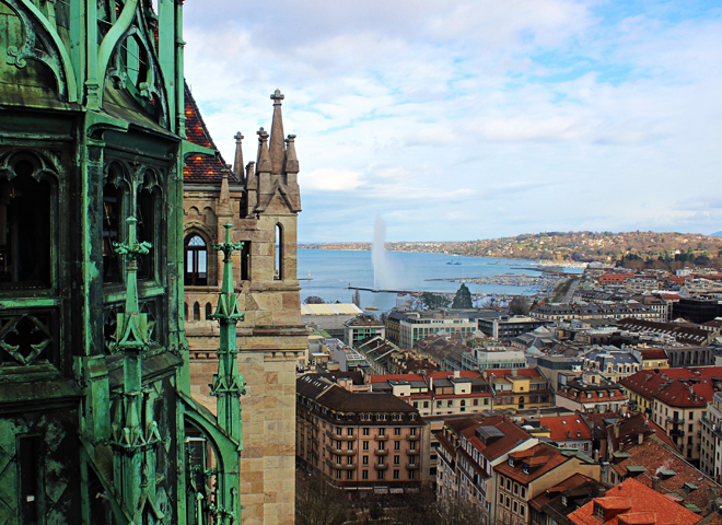La Ville de Genève vue depuis la cathédrale