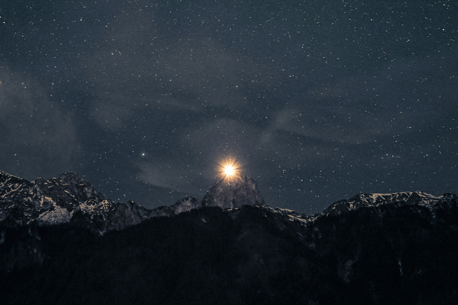 Une étoile au-dessu du Stockhorn