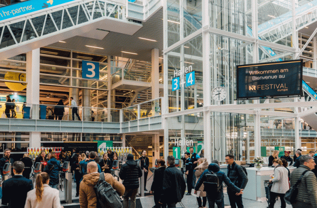 Eingangshalle der Messe Zürich, Oerlikon am HR FESTIVAL europe