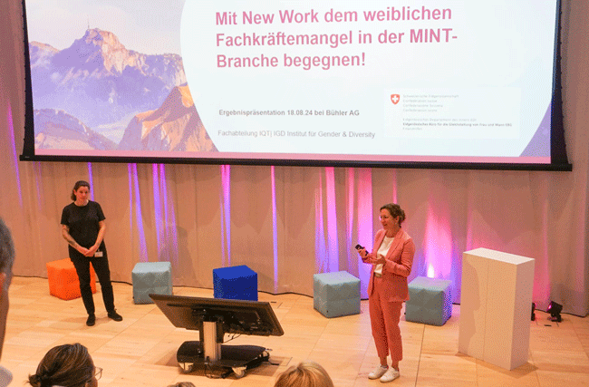 Präsentation des Forschugnsprojektes der OST über Frauen in der Mint-Branche
