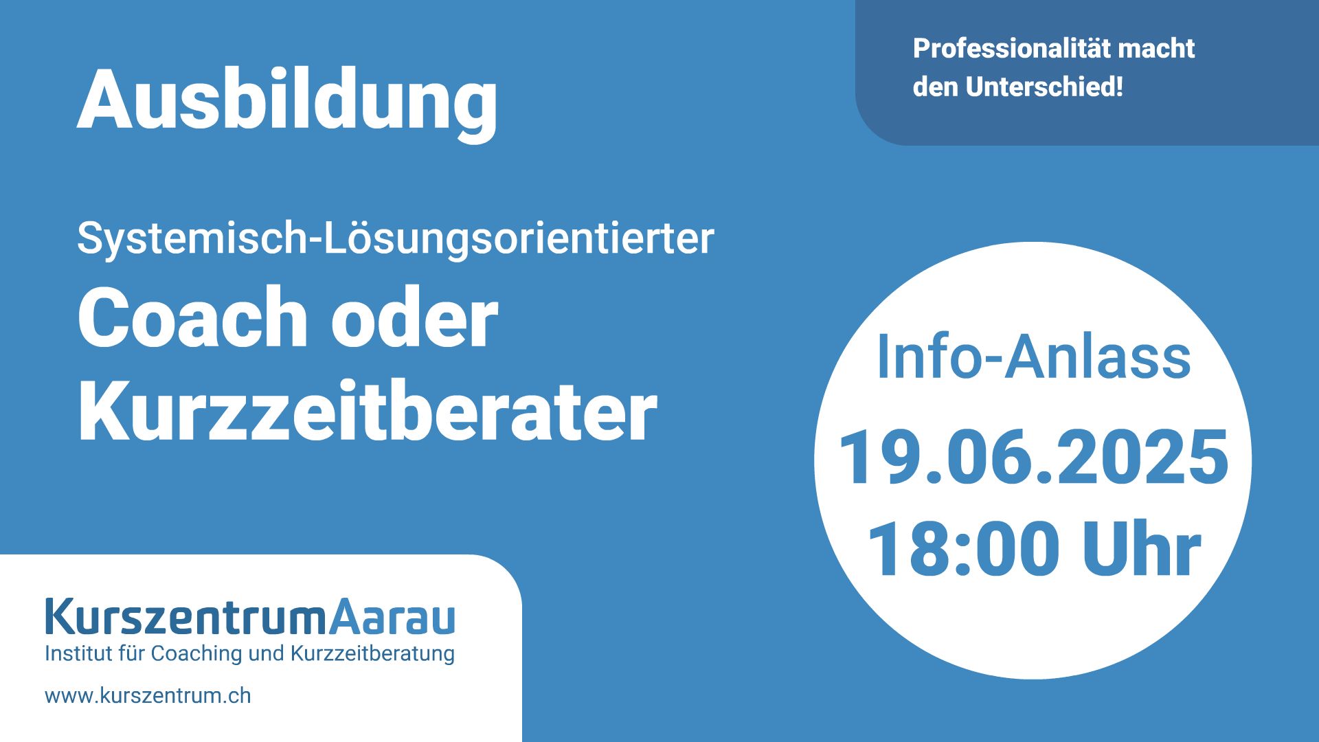 Info-Anlass Coaching Ausbildung MAS bso anerkannt