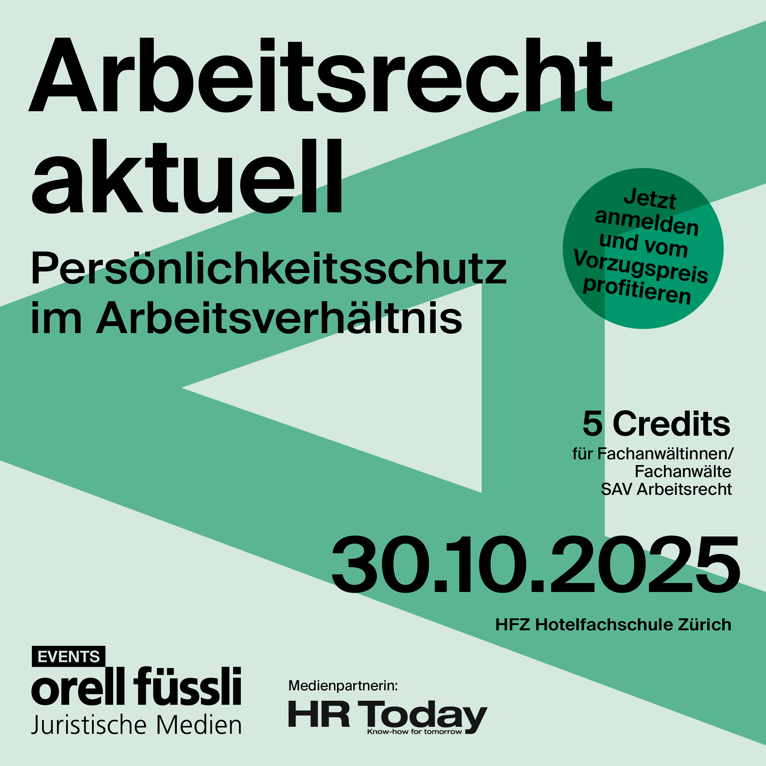 Banner zur Tagung "Arbeitsrecht aktuell: Persönlichkeitsschutz im Arbeitsverhältnis"
