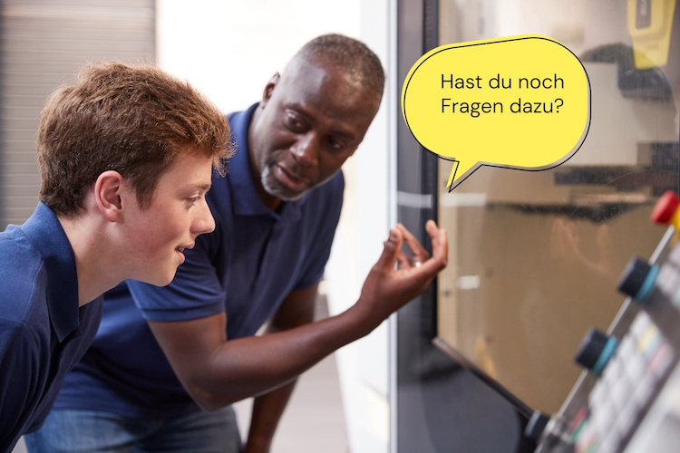 Ausbildner mit Lernendem