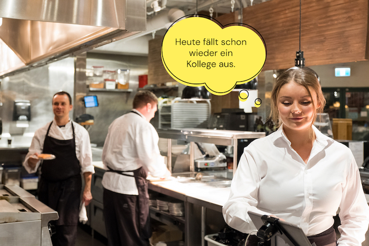 Mitarbeiterin in einem Restaurant