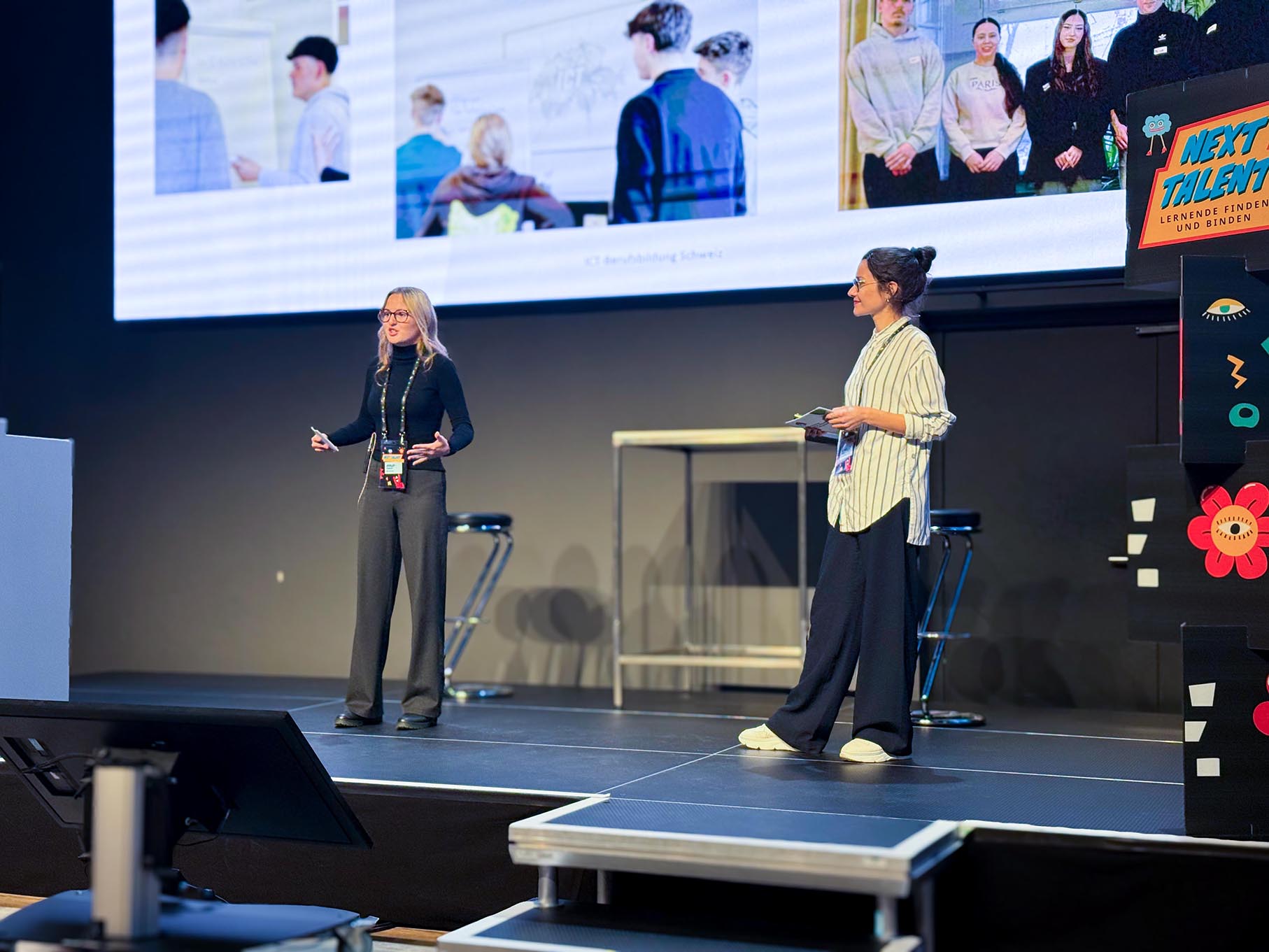 Ashley Schibler und Elisa Marti an der Ashley Schibler an der «Next Talent 2026»