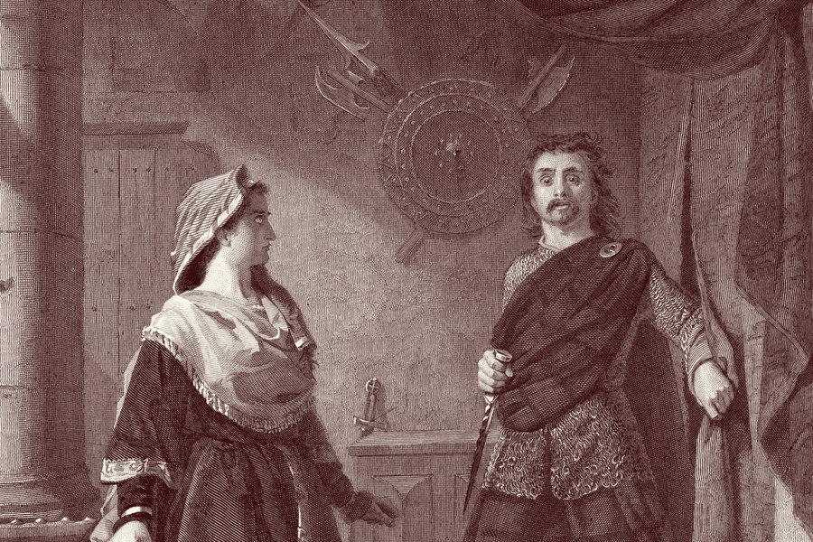 Gravure de Lady Macbeth et Macbeth