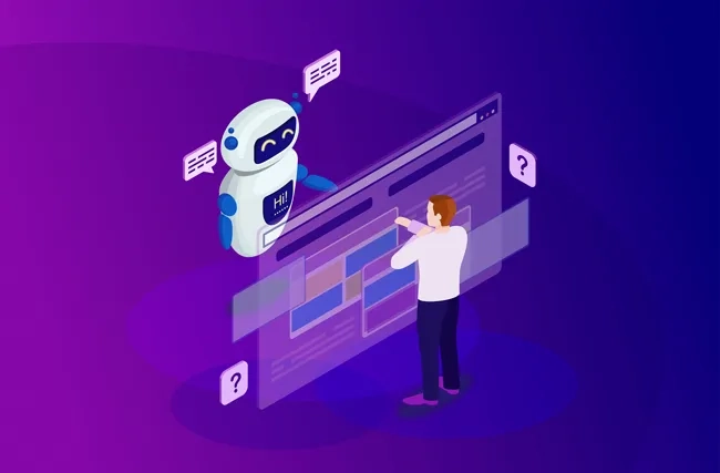 Chatbot redet mit Mitarbeitenden