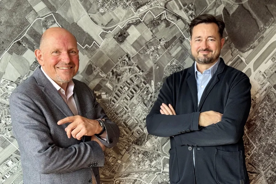 Denis Waechter et Adrien Fohrer, du service de la communication et des affaires économiques de la ville de Meyrin, et organisateurs du Meyrin Economic Forum.