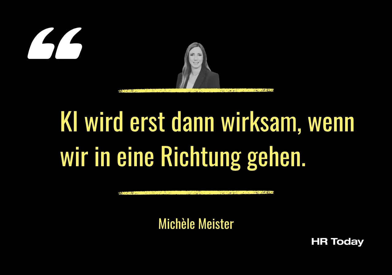 Zitat Michèle Meister: KI wird erst dann wirksam, wenn wir in eine Richtung gehen.