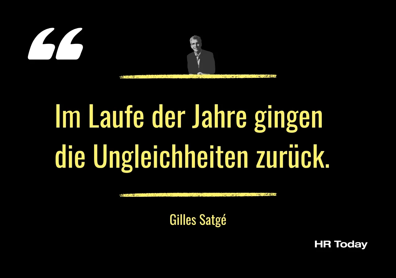 Zitat Gilles Satgé: Im Laufe der Jahre gingen die Ungleichheiten zurück.