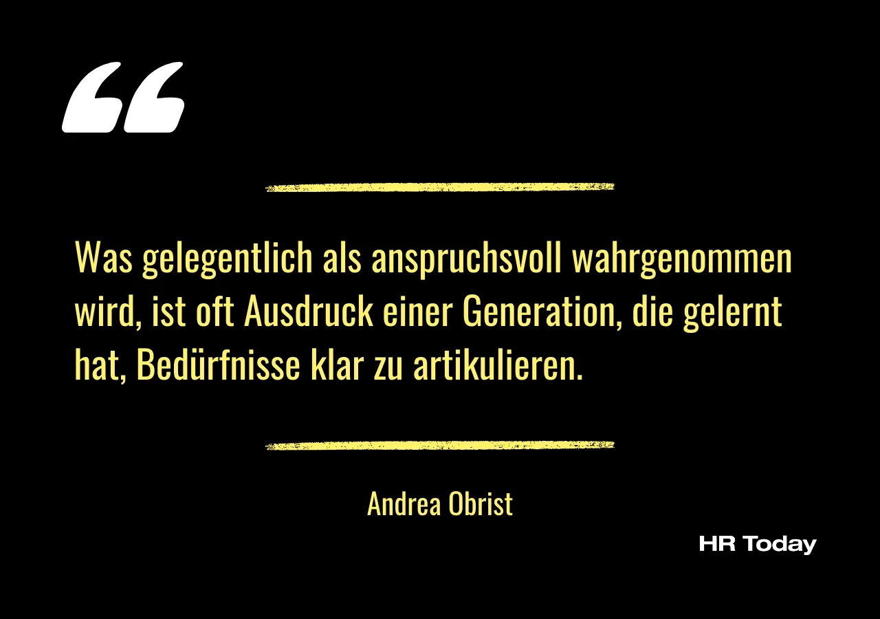 Artikelzitat: Was gelegentlich als anspruchsvoll wahrgenommen wird, ist oft Ausdruck einer Generation, die gelernt hat, Bedürfnisse klar zu artikulieren.