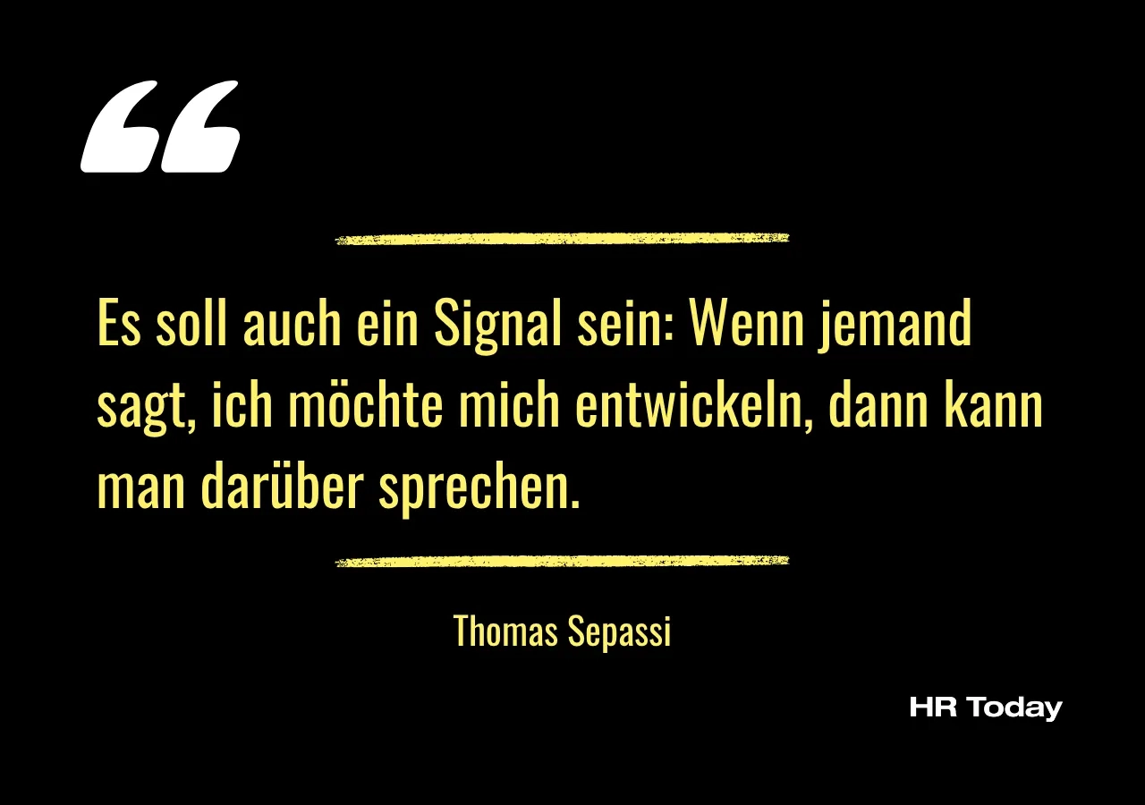 Zitat Sepassi: Es soll auch ein Signal sein: Wenn jemand sagt, ich möchte mich entwickeln, dann kann man darüber sprechen.